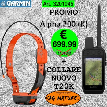 3201045 - PALMARE Alpha 200 (K) - 010-02616-55 + COLLARE T20K, COLLARE TRACCIAMENTO - 010-02447-05 - GARMIN