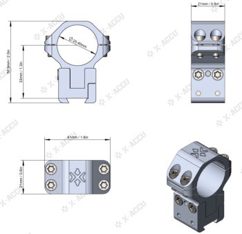 6702056 - ATTACCO MEDIO DA 25MM SCINA DA 11MM PER SLITTA A CODA DI RONDINE - DOVETAIL RINGS - VIMD-02 - VECTOR OPTICS - immagine 9