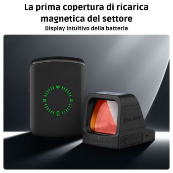 5501028 - PUNTO ROSSO RED DOT OSIGHT-RD 3 MOA NERO RETICOLO ROSSO CON COVER DI RICARICA MAGNETICA - OLIGHT - immagine 2