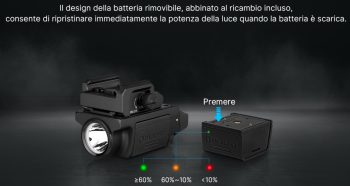 5501032 - LAMPADA TORCIA PL-MINI 3 VALKYRIE PER PISTOLA DA MONTARE SU ROTAIA - OLIGHT - immagine 15