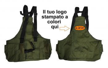 9903015 - TRISACCA DRESSEUR IN CORDURA 300D CON LOGO A COLORI STAMPATO - CHIUSURA E REGOLAZIONE AL TORACE - SAG NATURE - immagine 2