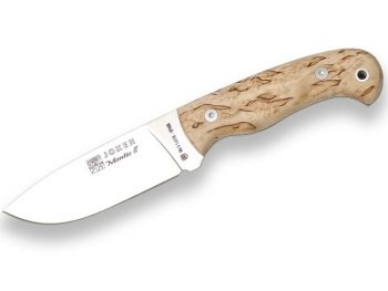 1201381 - COLTELLO CON MANICO BETULLA LAMA IN ACCIAIO 11 CM PESO 178 GR - JOKER CL58
