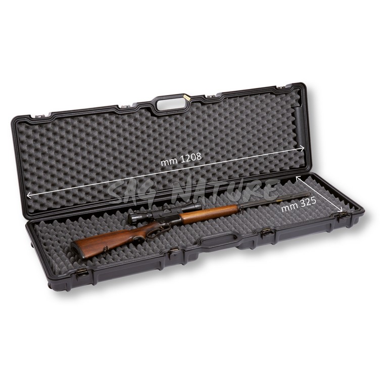 0901017 - 1640 TAC VALIGIA IN ABS C/INTERNO SPUGNA QUADRETTATA FORMABILE P/CARABINA CON OTTICA O 2 CARABINE CON RUOTE E MANIGLIA CM 132,5X32,5X13 - NEGRINI
