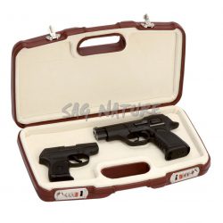 0901041 - 2018S-PL VALIGIA IN ABS PER PISTOLA CM 35,5X17X6,5 CON  INT. VELLUTO E RIVESTITRA PELLE - NEGRINI