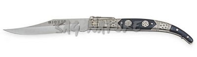 1201123 - COLTELLO CLASSICO CON MANICO DECORATO IN ZAMAK E LAMA 10 CM PESO 74 GR - JOKER  N103A