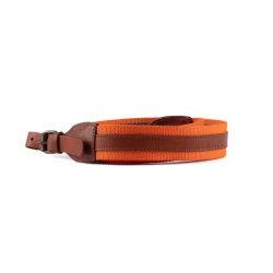 1707016 - CINGHIA - BRETELLA PER CARABINA IN PELLE E CORDURA COLORE MARRONE E ARANCIO - ART. CI-11