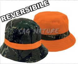 0103041 - CAPPELLO CLOCHE REVERSIBILE MIMETICO FOREST/ARANCIO - CF 6 PZ - CAPLOW