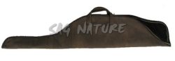 0301022 - FODERO PER CARABINA IN CUOIO INGRASSATO ZIP INTERA IMBOTTITO CON MANICO - SAG NATURE
