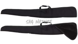 0301040 - FODERO PER FUCILE IN TESSUTO NERO 1/2 ZIP LEGGERA IMBOTTITURA CON MANICO E TRACOLLA ELASTICA - SAG NATURE