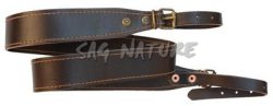 0303026 - BRETELLA PER CARABINA IN CUOIO TESTA DI MORO C/CUCITURE LARGHEZZA 35 MM - SAG NATURE