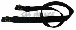 0303037 - BRETELLA IN NYLON DI COLORE NERO CON TERMINALI IN PELLE NERO LARGHEZZA 30MM - CF 12 PZ - SAG NATURE