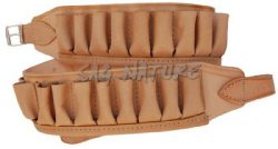 0305015 - CARTUCCIERA IN PELLE VACCHETTA - 30 CELLE - TUTTI I CALIBRI - SAG NATURE