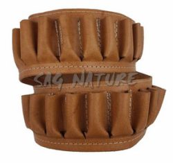 0305031 - CARTUCCIERA IN CROSTA DI PELLE CHIARA - 30 CELLE - TUTTI I CALIBRI - SAG NATURE