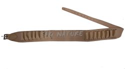 0305055 - CARTUCCIERA BECCACCIA IN PELLE VACCHETTA 16 CELLE - 8 CELLE PER LATO - CAL 12 E CAL 20 - SAG NATURE