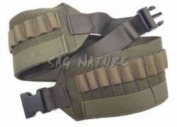 0305063 - CARTUCCIERA IN NYLON CON CELLE ELASTICHE VERDE CON ATTACCO RAPIDO - PER CARABINA - PESO 160 GRAMMI - TUTTI I CALIBRI - SAG NATURE