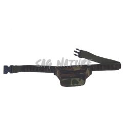 0305066 - CARTUCCIERA IN NYLON E CELLE ELASTICHE CAL-12/20 CON MARSUPIO CENTRALE E CHIUSURA CON  ATTACCO A GANCIO RAPIDO - SAG NATURE