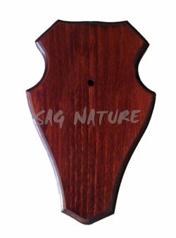 0501006 - SCUDO/TAVOLA PER TROFEO IN LEGNO MASSICCIO  COLORE SCURO PER CAPRIOLO - 12X19 CM - FATTO A MANO