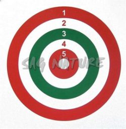 0501038 - 125 CARTONCINI BIANCHI 14X14 BICOLORE ROSSO/VERDE