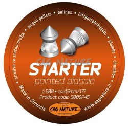 0502002 - 500 PALLINI 4,50 MM STARTER POINTED DIABOLO - PALLINO PER ARIA COMPRESSA A PUNTA 0,50 GRAMMI - LAOC