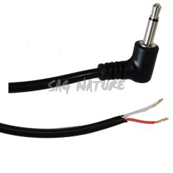 0801006 - CAVETTO/CAVO CON JACK MONO DA 3,5 MM NICHELATO - LUNGHEZZA CAVO 50 CM - SPESSORE CAVO 3,3 MM - SAG NATURE