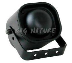 0801071 - ALTOPARLANTE/TROMBA COLORE NERO C/STAFFA - 8 WATT MM 79,2X90,2X49 - MADE IN ITALY