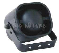 0801072 - ALTOPARLANTE/TROMBA COLORE NERO C/STAFFA - 8 WATT MM 70X90X41 - MADE IN ITALY