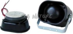 0801122 - ALTOPARLANTE/TROMBA COLORE NERO C/STAFFA 12 WATT - MM 80,5X104,5X55 - PESO 0,475 - MADE IN ITALY