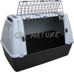 0803031 - TRASPORTINO BRACCO 80 PER CANI GRIGIO/VERDE MIS. 77x43x51H CM