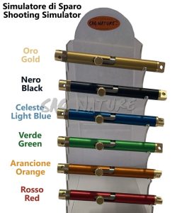 0804018 -  PISTOLA A SALVE O SIMULATORE DI SPARO IN ALLUMINIO VARI COLORI CON USO DI INNESCHI PER ADDESTRAMENTO CANI - SAG NATURE