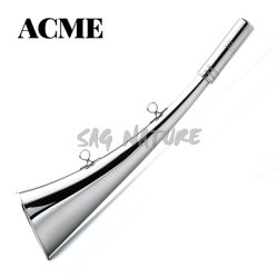 0805008 - CORNO-TROMBETTA ACME CURVATO LARGE IN METALLO - TONO RAUCO - LUNG. 29,5 CM - MODEL 175.5