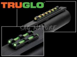 0806057 - SET MIRINO E TACCA DI MIRA UNIVERSALE ADESIVO LUNGO BICOLORE PER FUCILE FRONTE ANT. - VERDE FRONTE POST. CON PROFILO BASSO - TG94D - TRUGLO -