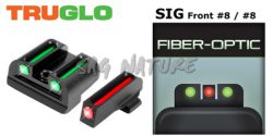 0806072 - SET MIRINO E TACCA DI MIRA IN FIBRA OTTICA PER PISTOLA SIG SAUER - #8 FRONT SIGHT / #8 REAR SIGHT - TG131S1 - TRUGLO