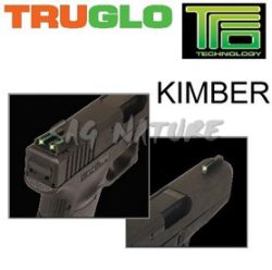 0806169 - MIRINO IN FIBRA OTTICA TFO PER PISTOLA MODELLO KIMBER - MIRINO FRONTALE VERDE POSTERIORE GIALLO - TG131KTY - TRUGLO