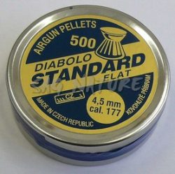 0806180 - PALLINO ARIA COMPRESSA 4,5 MM - 0,53 GR - TESTA PIATTA - DIABOLO STANDARD FLAT - 500 PZ - KOVOHUTE