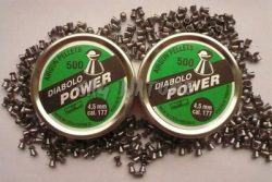 0806182 - PALLINO ARIA COMPRESSA 4,5 MM - 0,62 GR - TESTA TONDA - DIABOLO POWER - 500 PZ - KOVOHUTE