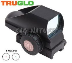 0806243 - PUNTATORE OLOGRAFICO/RED DOT 1X34 DOPPIO RETICOLO 5MOA - ATTACCO WEAVER - IN BLISTER - TG8385B TRUGLO