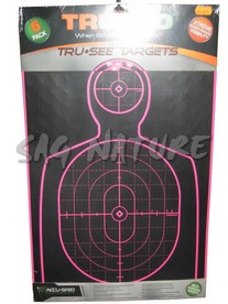 0806273 - BERSAGLIO SAGOMA UMANA CON 6 FOGLI PER CONFEZIONE COLORE ROSA - TG13P6 - TRUGLO