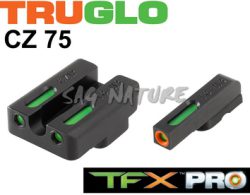 0806347 - SET MIRINO E TACCA DI MIRA CON FIBRA OTTICA TFX-PRO TRIZIO PER PISTOLA CZ 75 - TG13CZ1PC - TRUGLO