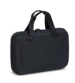 0901209 - 2060 VALIGIA IN TESSUTO SEMIRIGIDO CON CERNIERA, INTERNO IN SPUGNA BUGNATA - CM 34X24X6 - NEGRINI