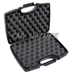 0901304 - 2037 SEC VALIGIA IN P.P. PER PISTOLA CON SPUGNA BUGNATA, CHIUS. SCOR. E CERNIERE MET. - CM 29X19X7 - NEGRINI