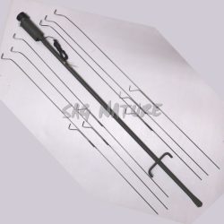 1002069 - GIOSTRA TELESCOPICA A 6 ASTE CON 12 POSTI - SENZA STAMPI