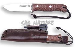 1201092 - COLTELLO BUSHCRAFT E SURVIVAL BS9 CAMPERO ACCIAO MOVA 1.4116 MANICO MICARTA LAMA 10,5 CM PESO 190 GR - COMPLETO DI FODERO PELLE CON ACCIARINO - JOKER CM112-P