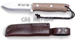 1201194 - COLTELLO BUSHCRAFT E SOPRAVVIVENZA BS9 NORDIC ACCIAIO SANDVIK 14C28N MANICO MICARTA LAMA 10 CM PESO 195 GR - COMPLETO DI FODERO PELLE - JOKER CM115