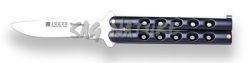 1201293 - COLTELLO BUTTERFLY CON LAMA TONDA DA 9,5 CM PESO 150 GR - JOKER N101N-E