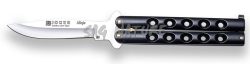 1201356 - COLTELLO BUTTERFLY LAMA NERA ZAMAK 10 CM PESO 150 GR - JOKER N101N