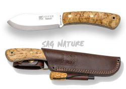 1201495 - COLTELLO BUSHCRAFT NESSMUK S, MANICO IN BETULLA RICCIA CON ACCIARINO - JOKER CL132-P