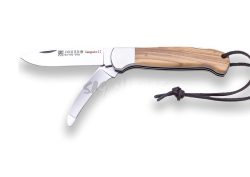 1201523 - COLTELLO MULTIUSO CANGURO II CON MANICO IN OLIVO E VIROLA IN ACCIAIO LAMA 8,5 CM PESO 135 GR - JOKER NO127