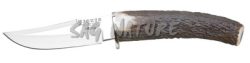 1201771 - COLTELLO CON MANICO IN CORNO DI CERVO LAMA 10 CM PESO 140 GR - COMPLETO DI FODERO - JOKER CC70
