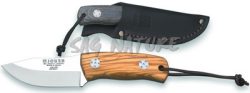 1201904 - COLTELLO BRUSHCRAFT ERIZO CON MANICO OLIVO LAMA 7,5 CM PESO 130 GR - JOKER CO75