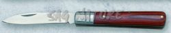 1203079 - COLTELLO TASCABILE CON MANICO LEGNO ROSSO VIROLA ACCIAIO LAMA 6,5 CM ­ JKR78